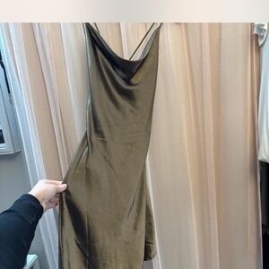 White Fox Boutique Olive Backless Dress